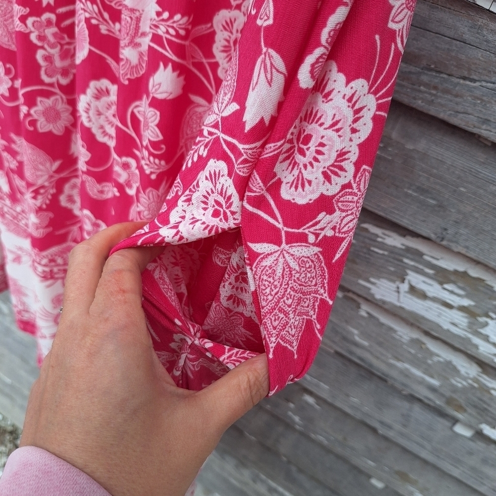 white birch Pink Floral Midi Dress - Picture 5 of 11